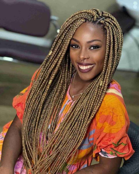 24 Hottest Blonde Box Braids For 2025