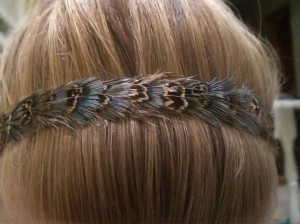 beautiful thin hair feathers