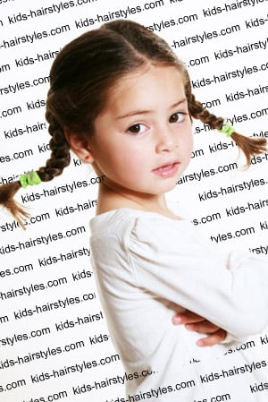 adorable pigtails on little girl