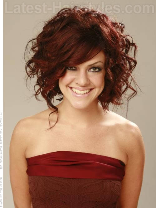formal curly bob hairstyle