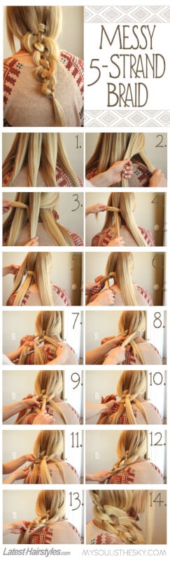 How to Do a Perfectly Messy 5-Strand Braid