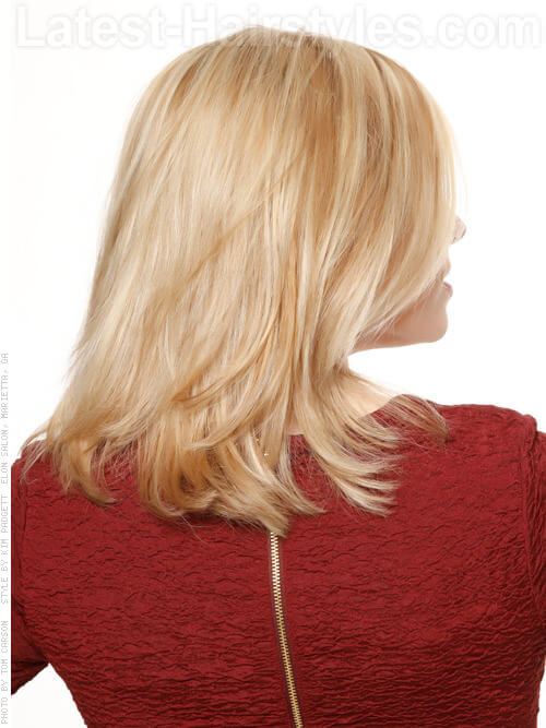 Medium Layered Hairstyles Front And Back View