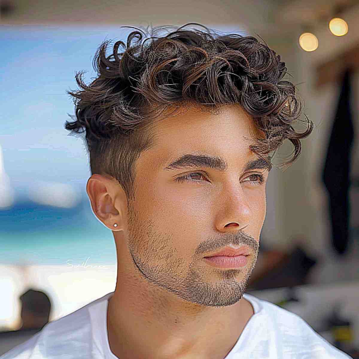 casual curls for men's medium thick hair