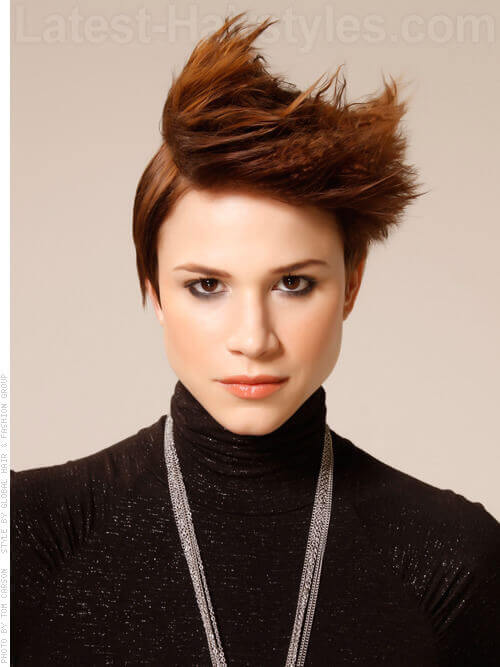 Defy Gravity Textured Blown Back Different Hairstyle Short Look