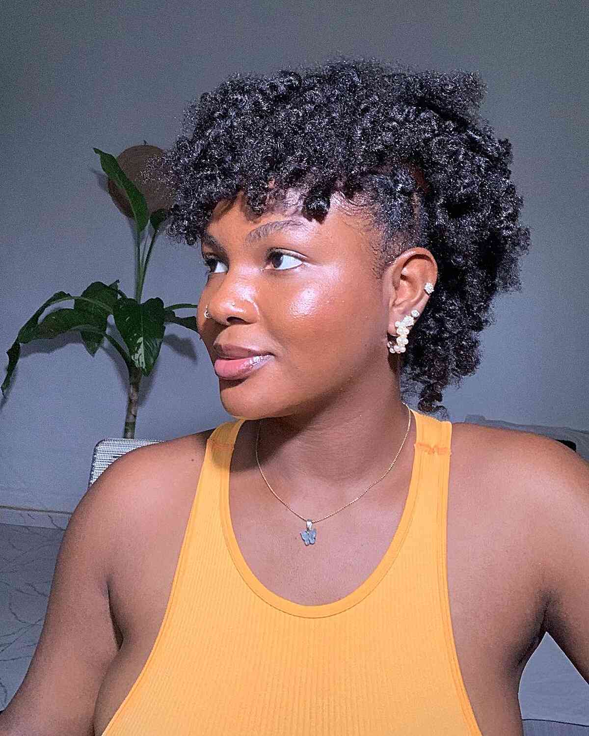 Mohawk Weave Hairstyle with Curls