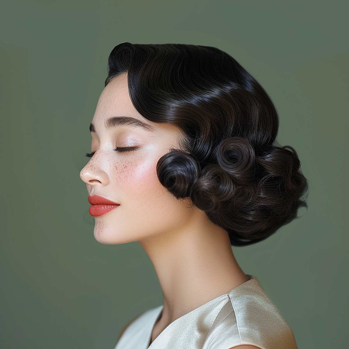 Classic Short Hairstyle with Finger Waves