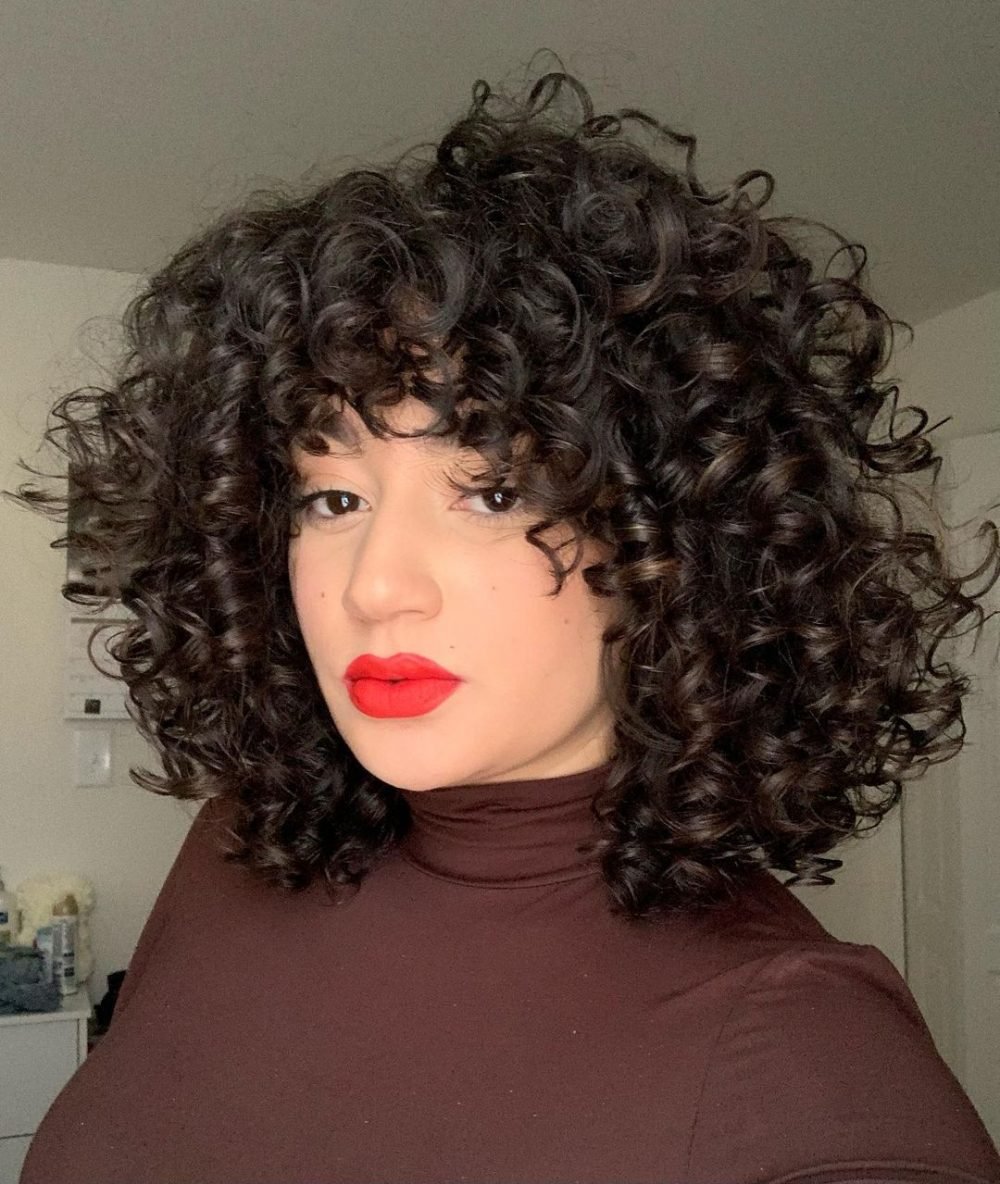 28 Best Curly Bob with Bangs for the Most Flattering Haircut & Hairstyle