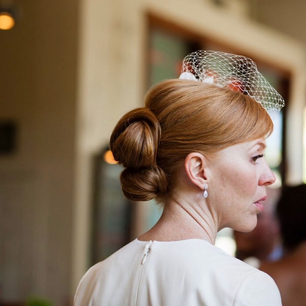 60s-Inspired Double Chignon hairstyle