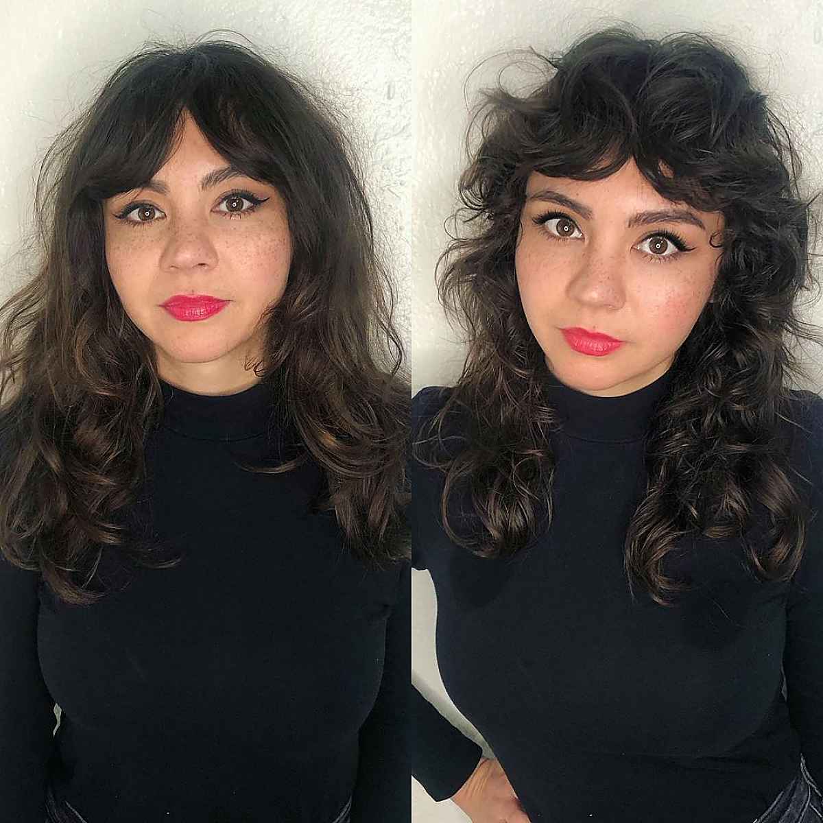 70s Style Feathered Bangs