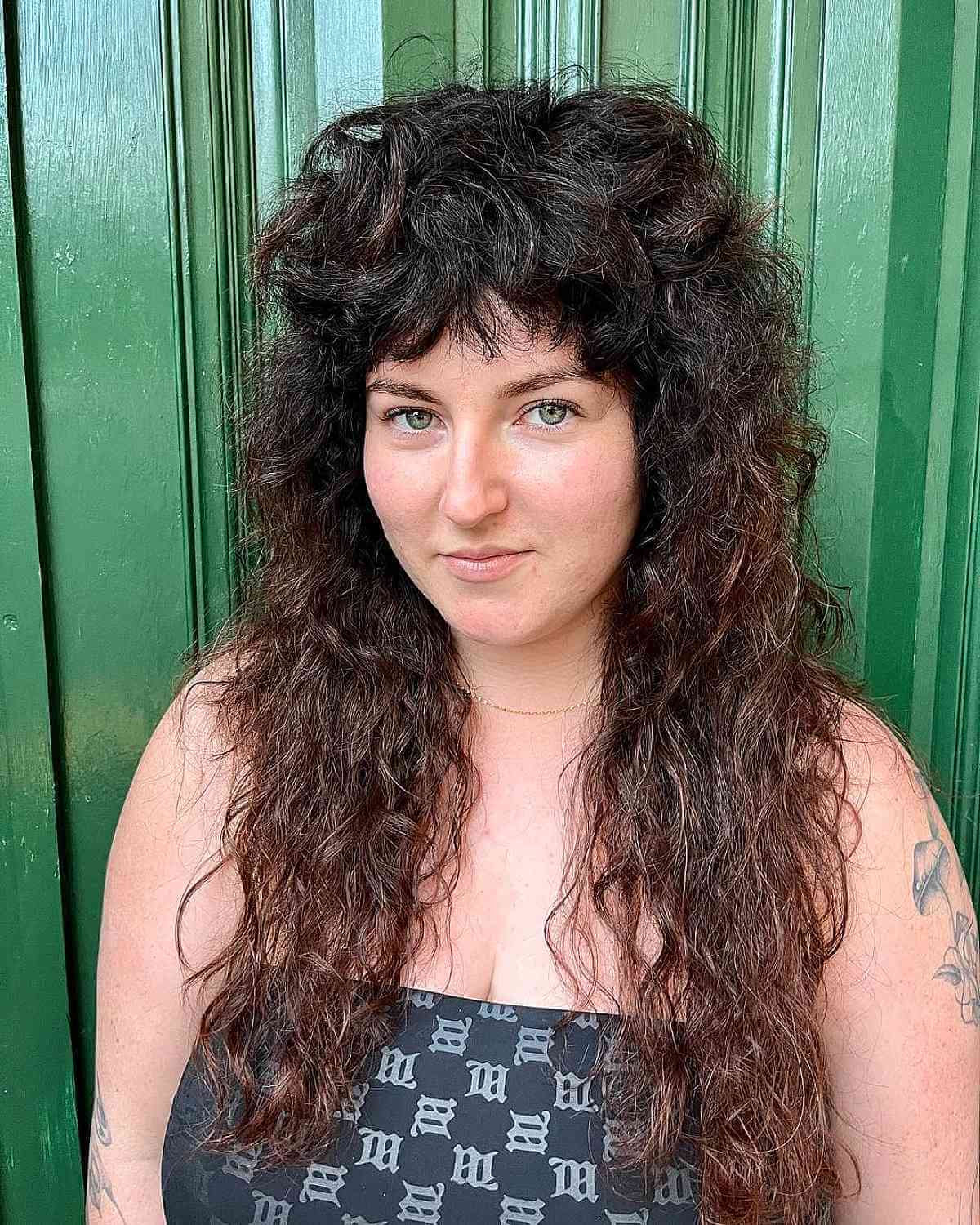 80s Long Retro Shag for Naturally Curly Hair