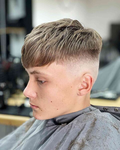 An Edgar Cut with a Fade for Teenage Boys