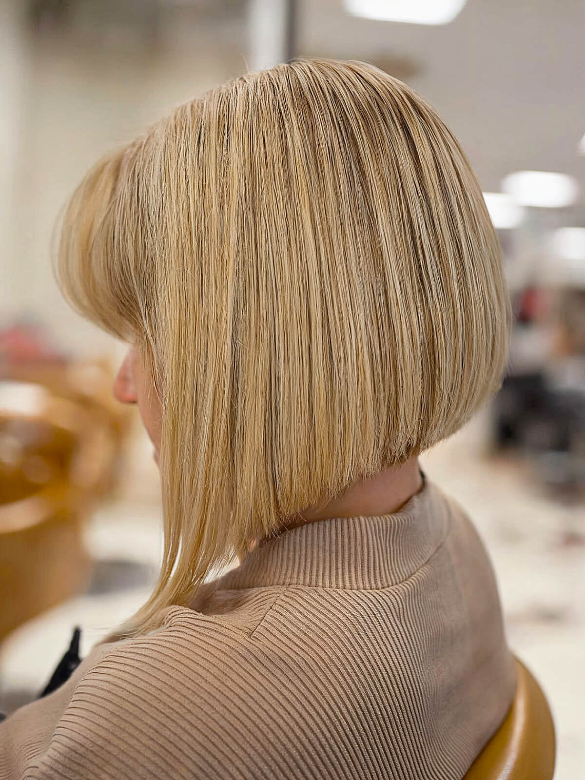 Bright Angled Bob Hairstyle