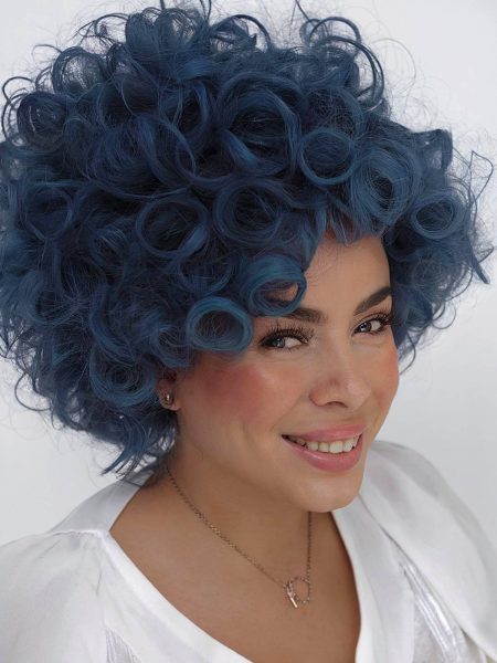 a deep blue ombre