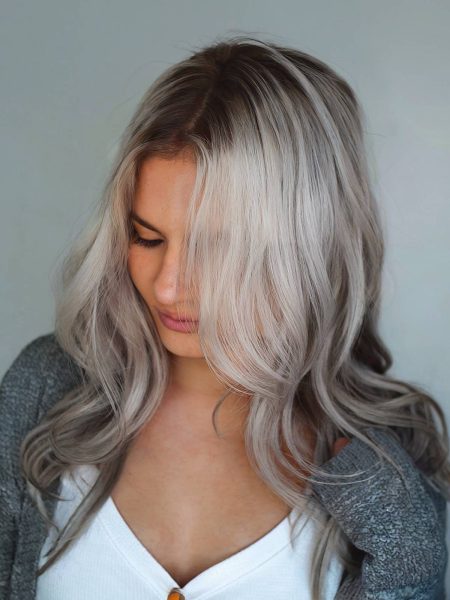 a gray and white