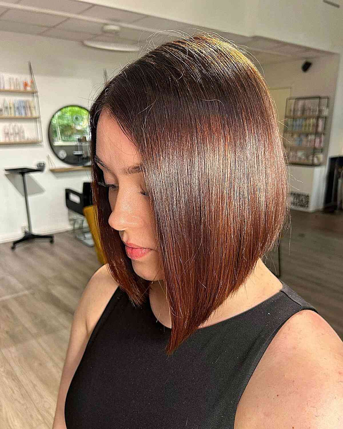 A-Line Slob Bob Cut for ladies with straight fine hair