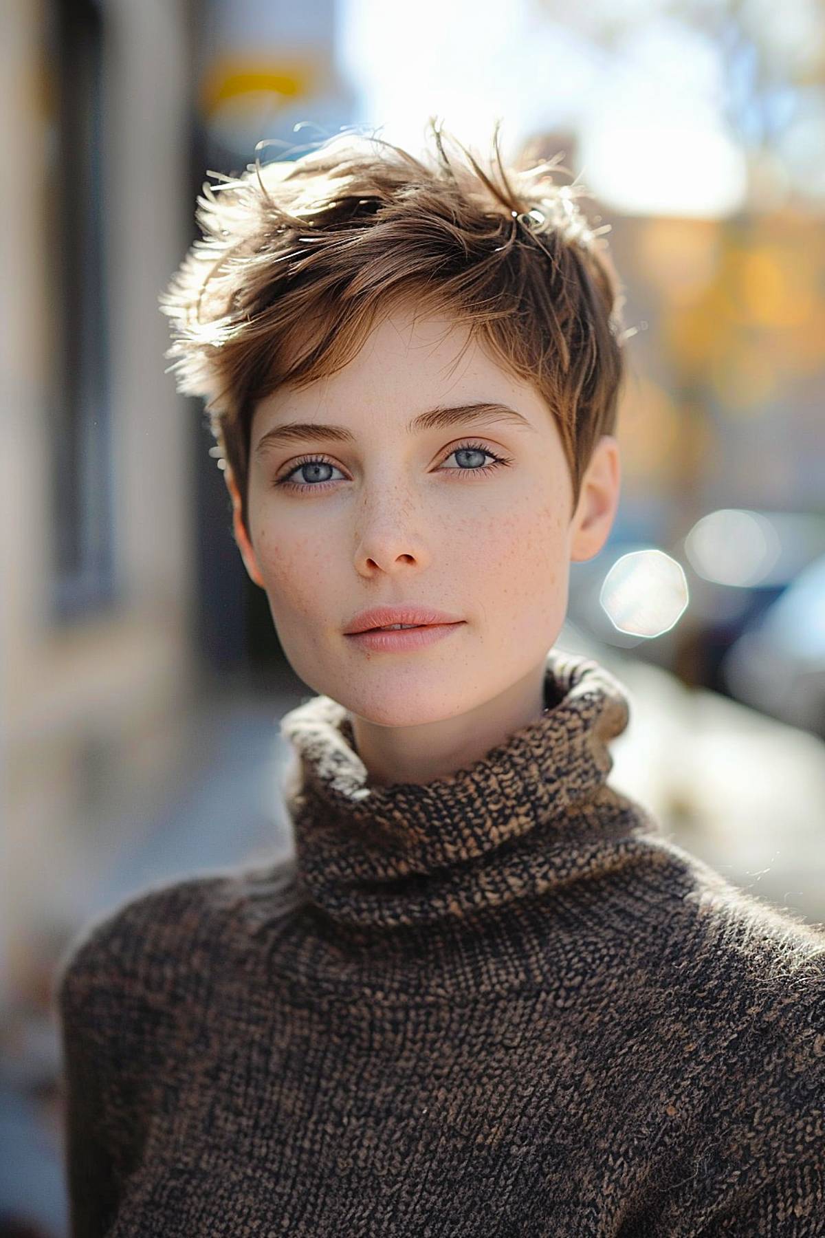 Textured pixie cut with soft fringe