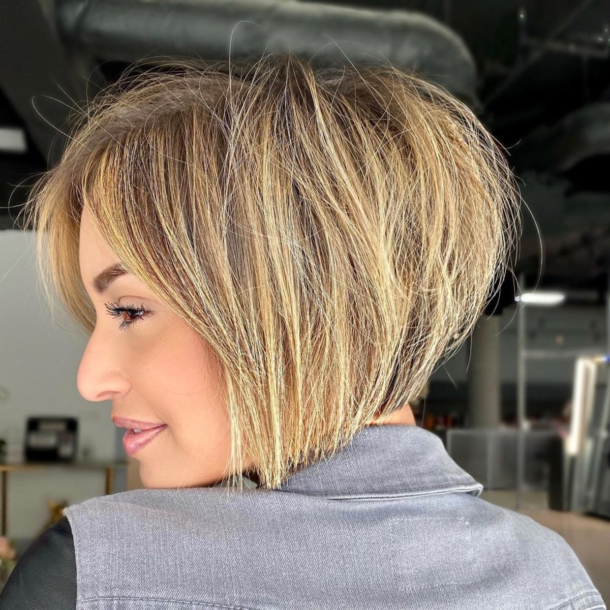 A Very short inverted bob