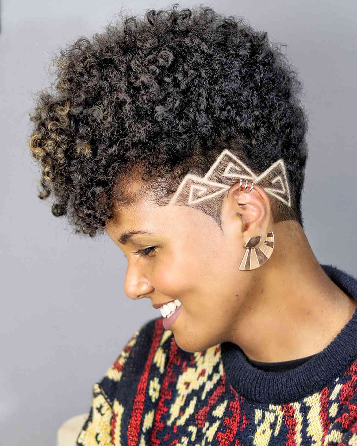 Afro Spiral Curl for Black Ladies Over 40 Years Old