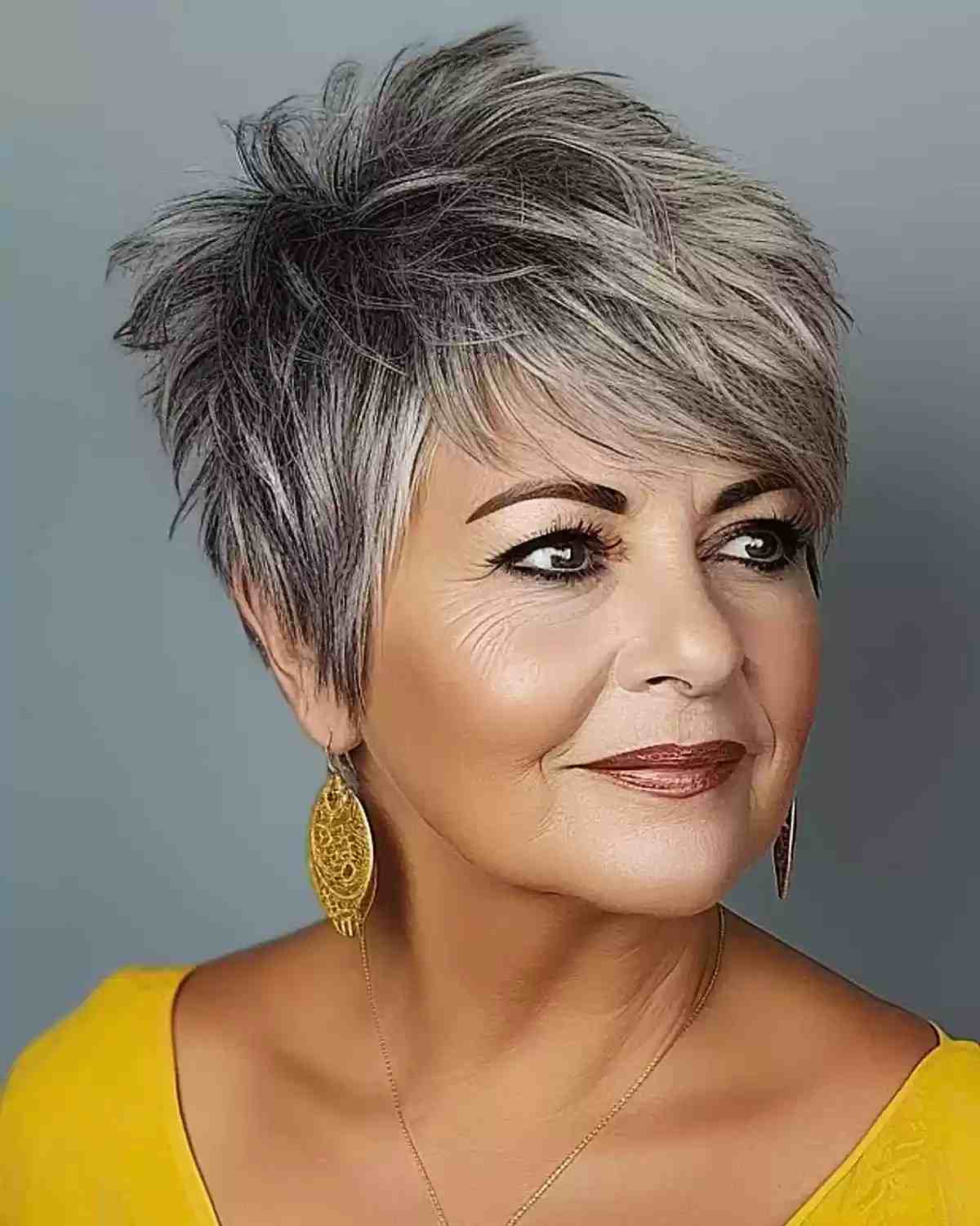 Ageless Pixie Cut with Elegance for a Woman Aged 50