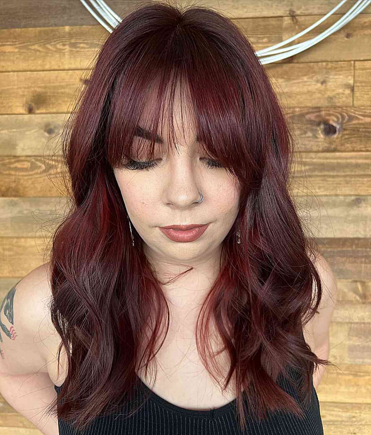 All Over Mahogany with Bangs