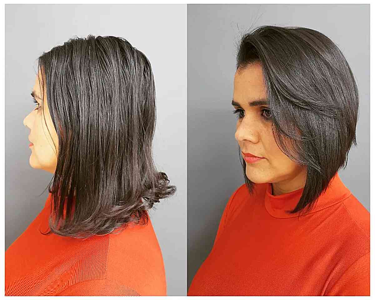 Alluring A-Line Bob Cut for ladies with straight hair