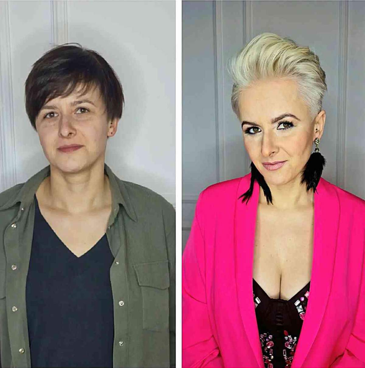Amazing Blonde Pixie Makeover for women with a new stylish vibe