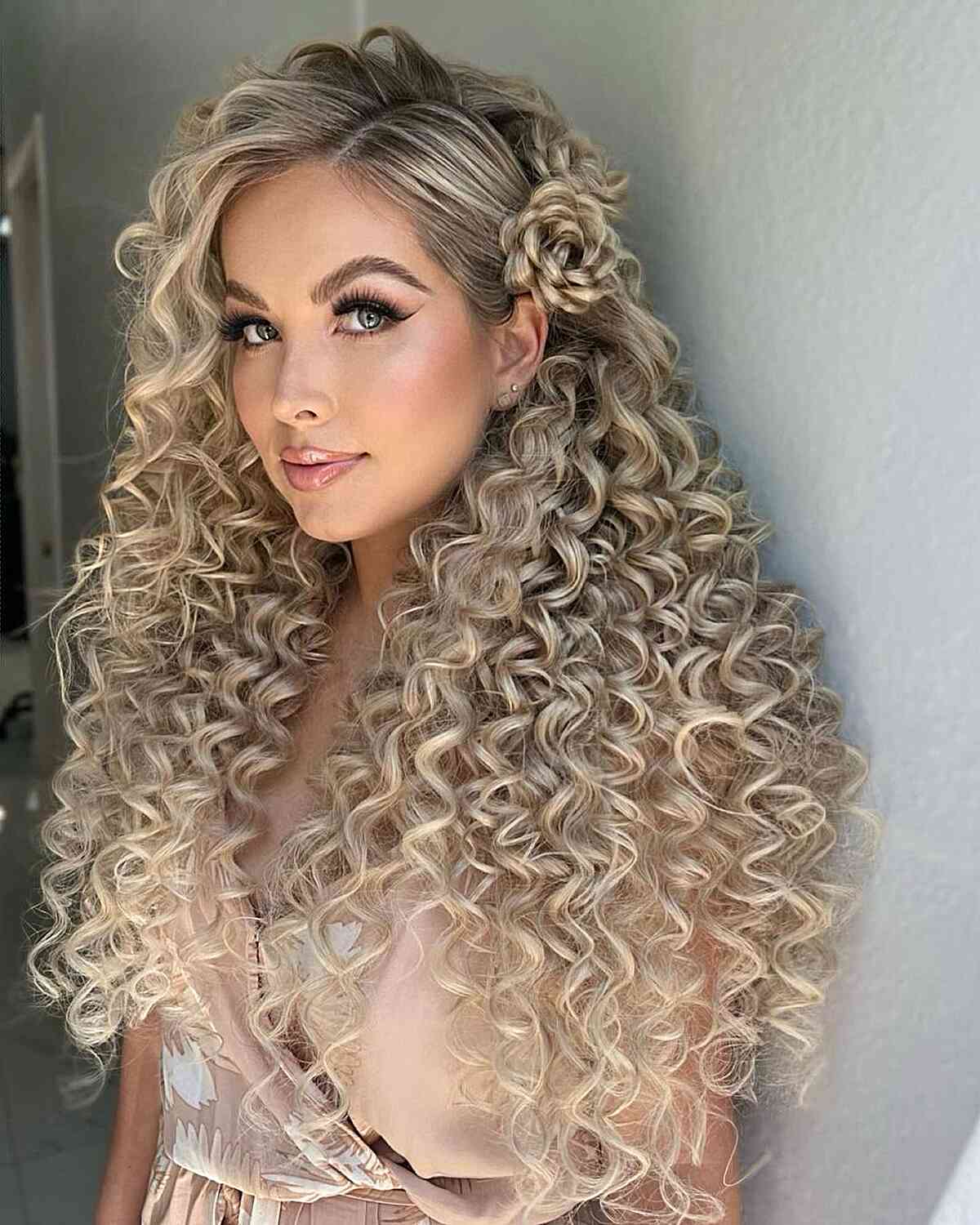 Amazing Curls for Long Hair and Weddings and women with an elegant style 