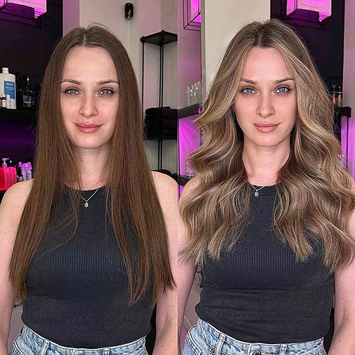 Amazing Fine Straight Hairstyle with Volume