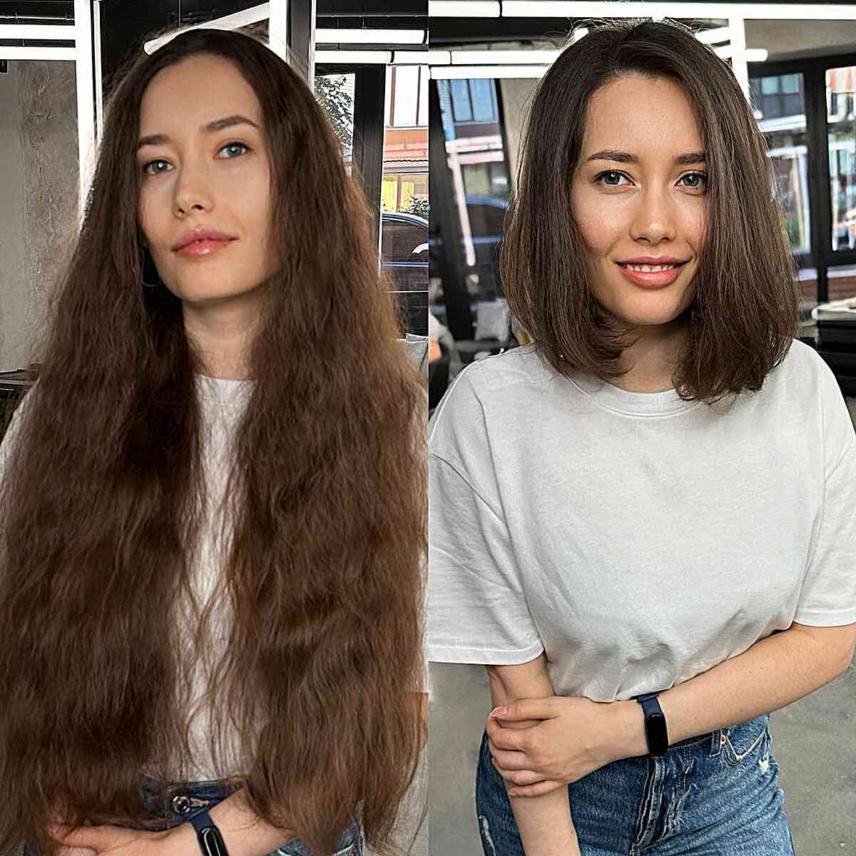 Amazing Long Bob Makeover for Thick Hair