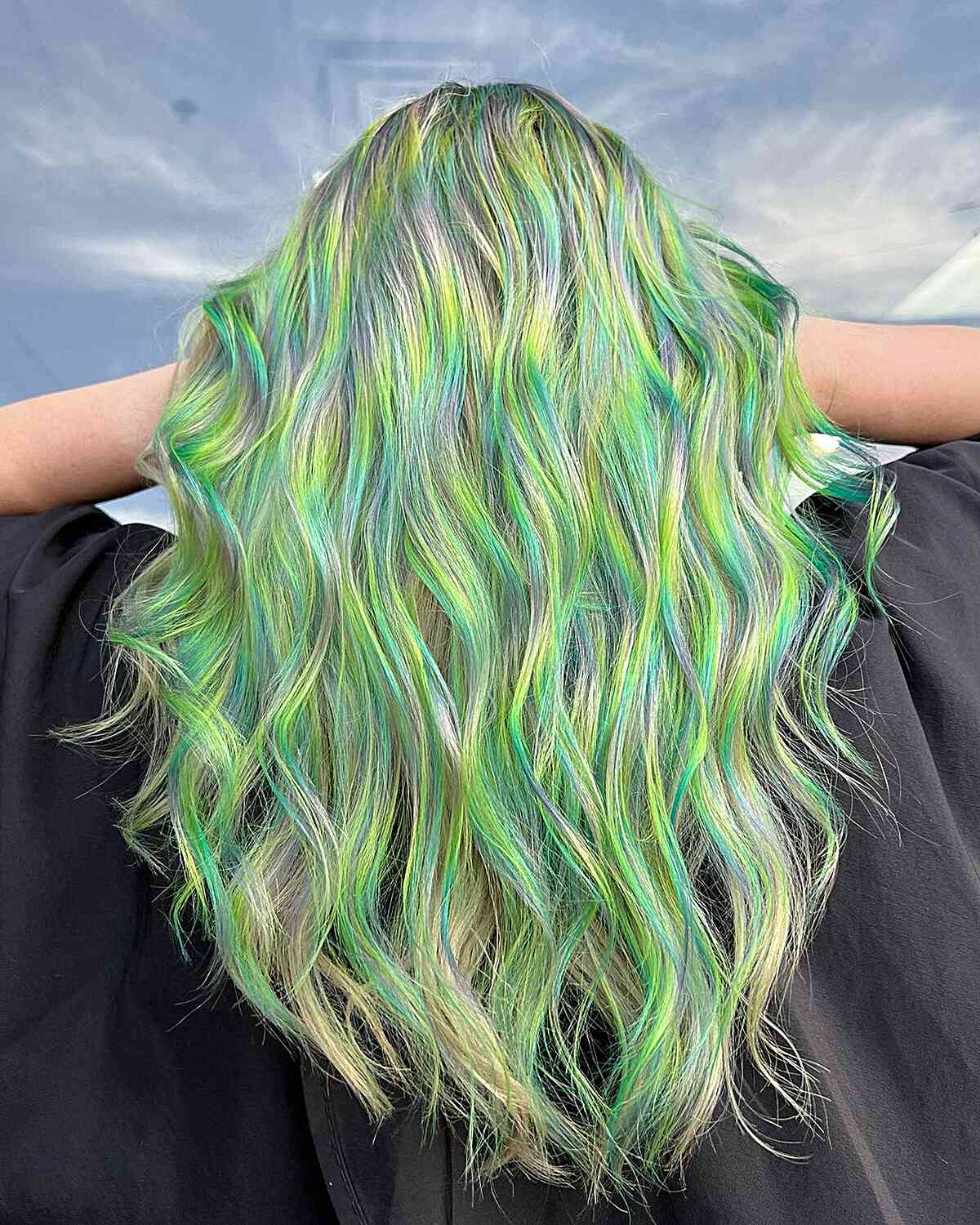 Amazing Prism Green Hair with hints of blonde