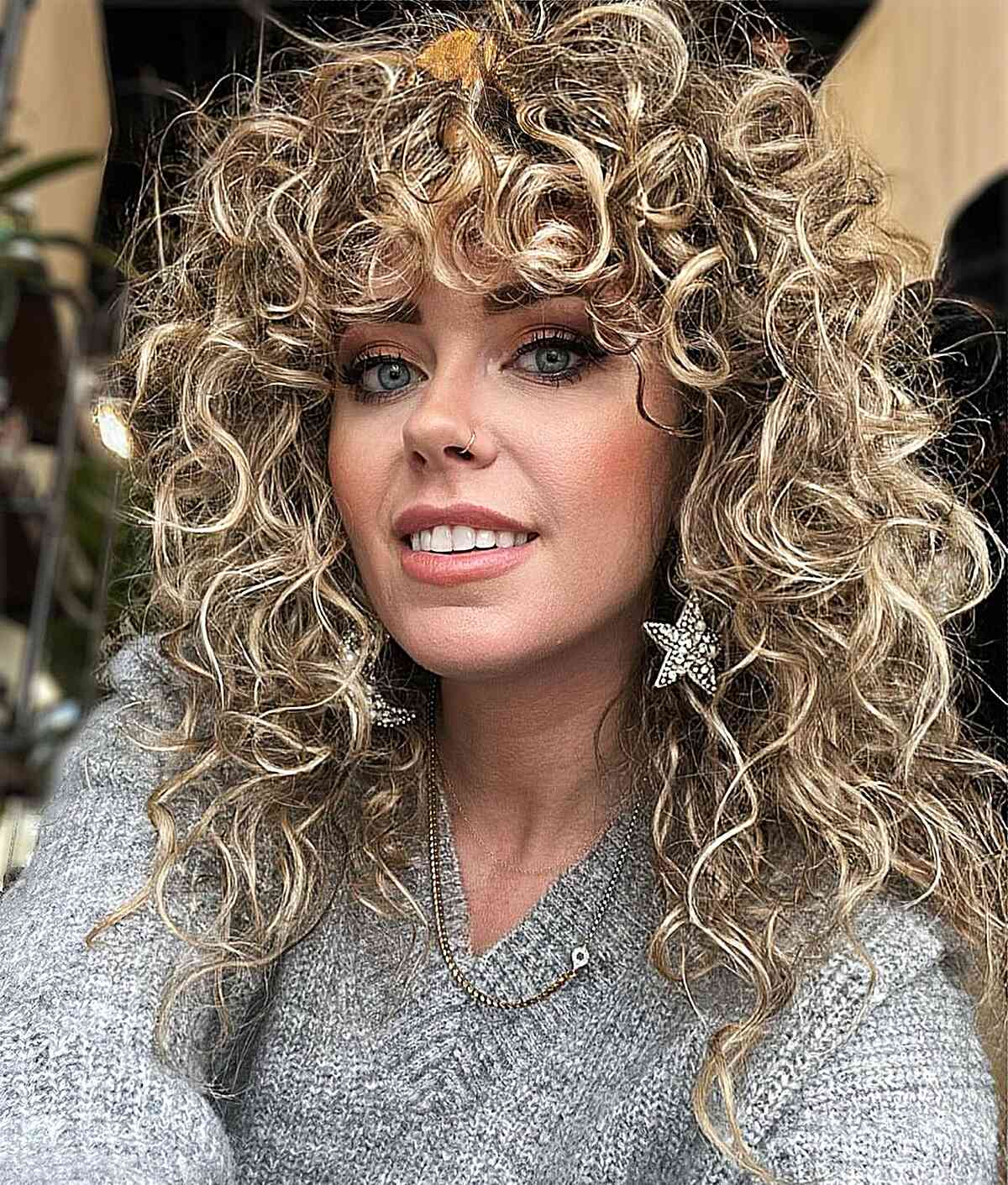Amazing Shaggy Curls and Layers for women with thick curly hair