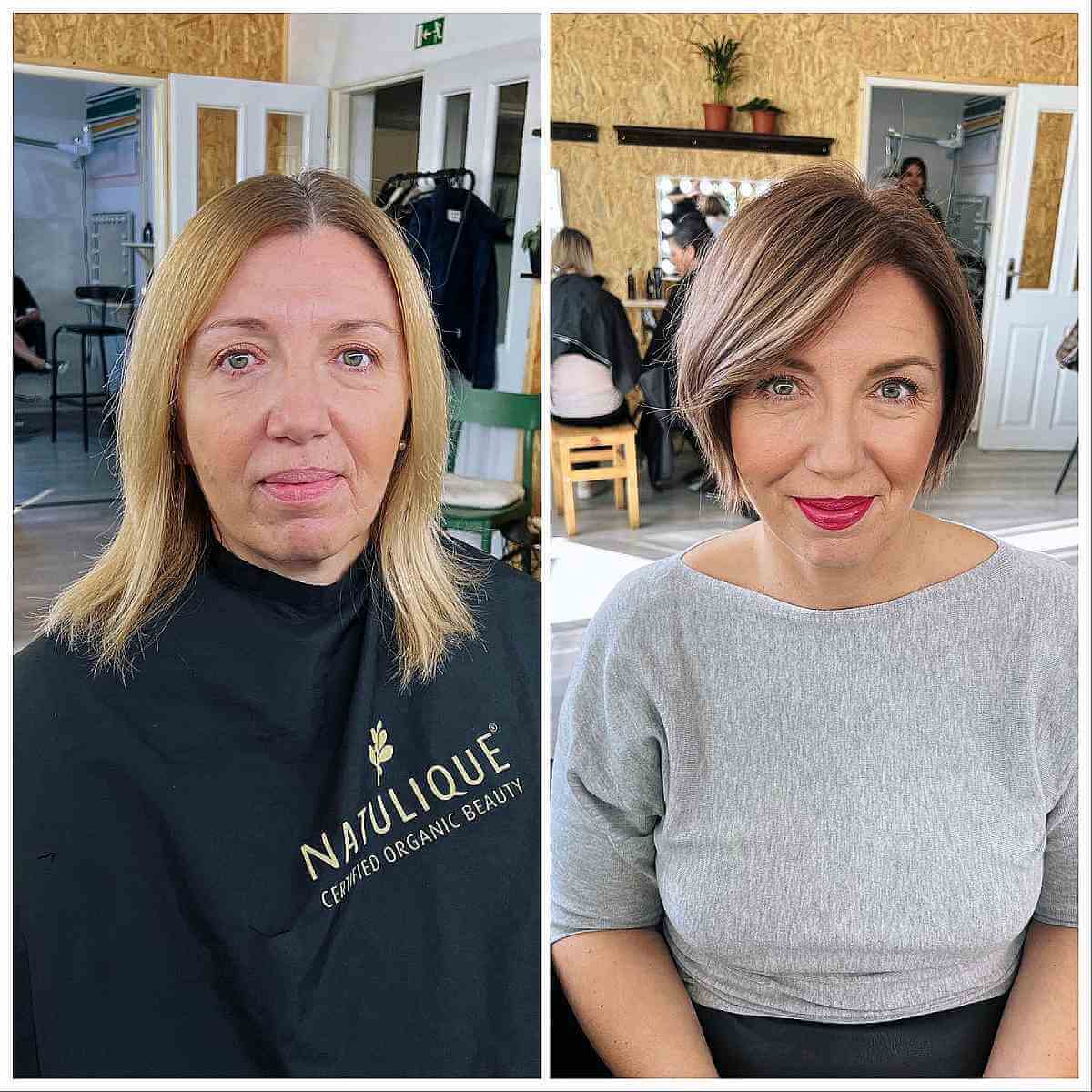 Amazing Side-Parted Bob Makeover
