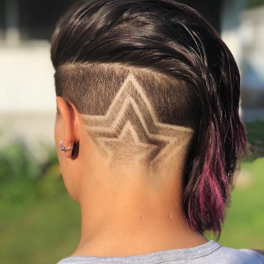 Amazing Star Hair Tattoo Design