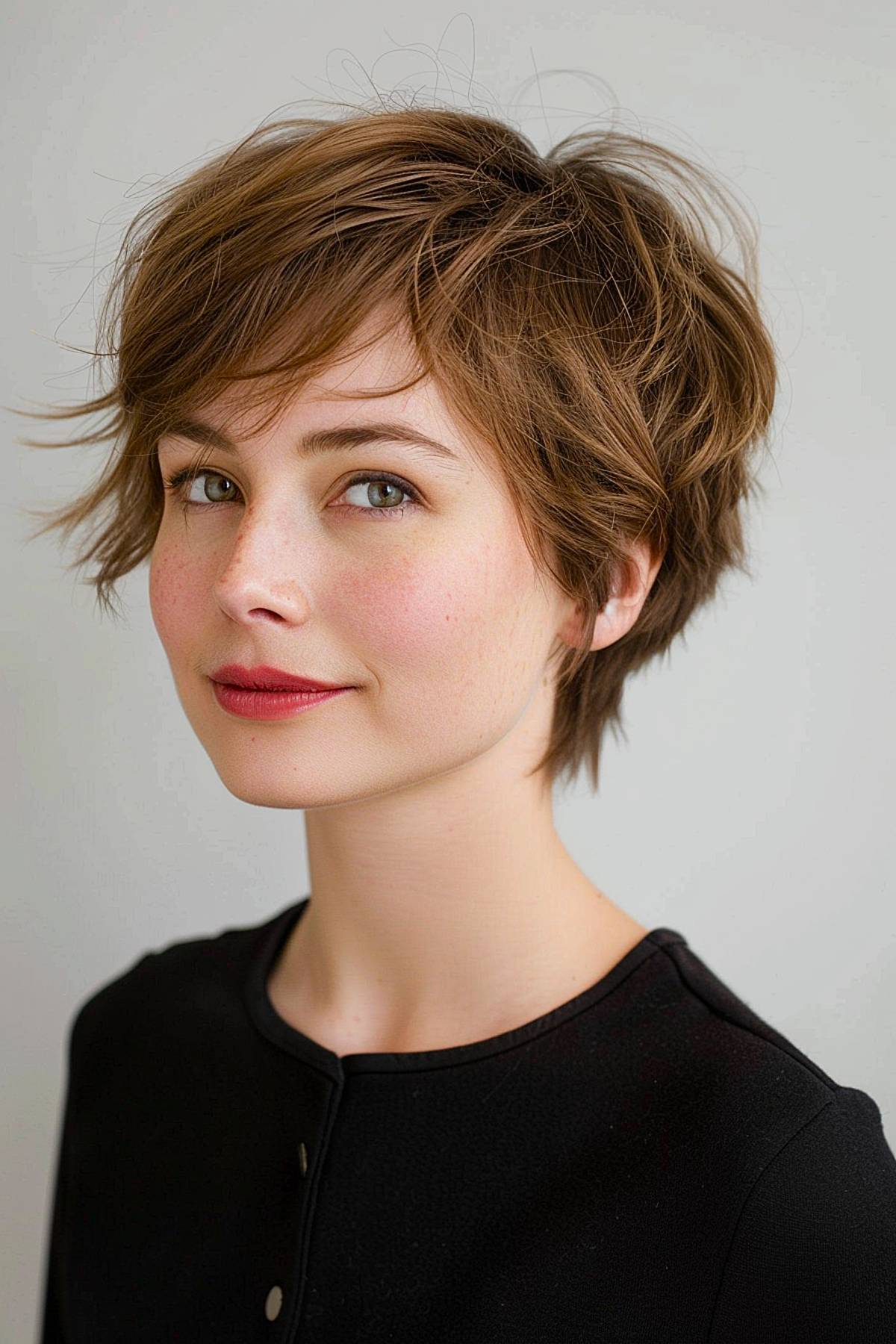 Wispy pixie cut with tapered layers