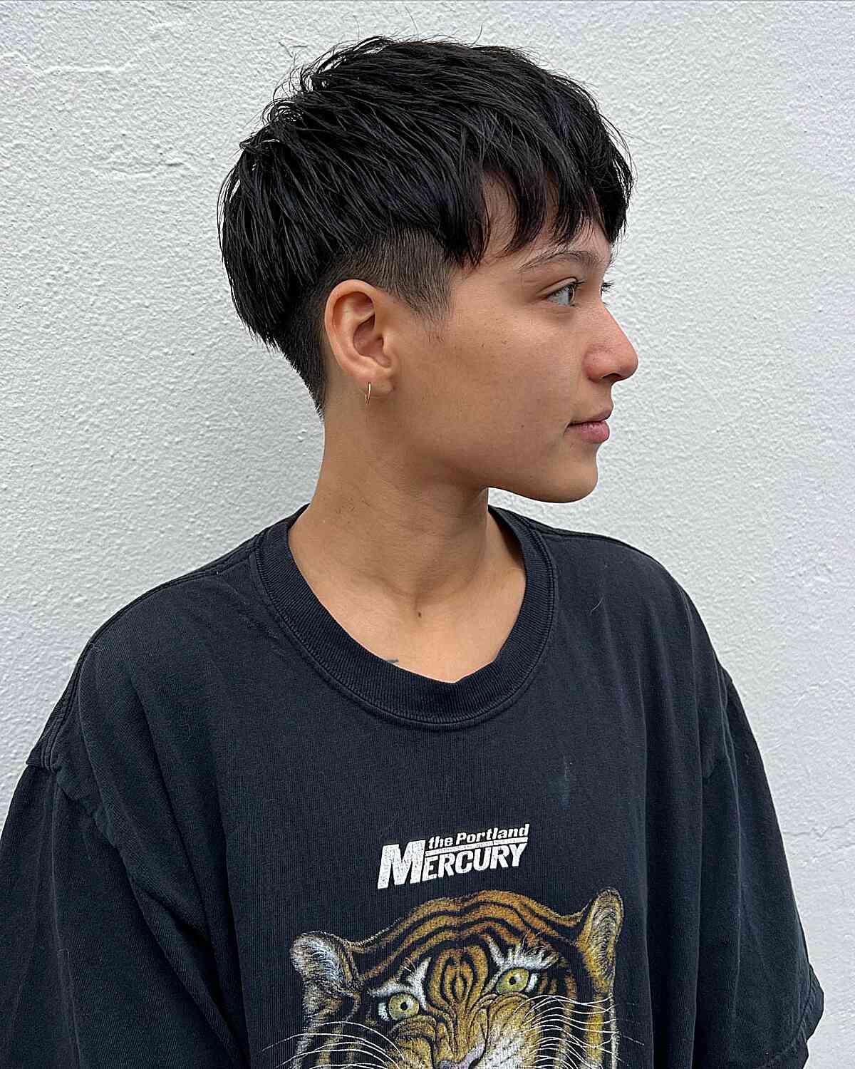 Androgynous Bowl Undercut with Piece-y Bangs