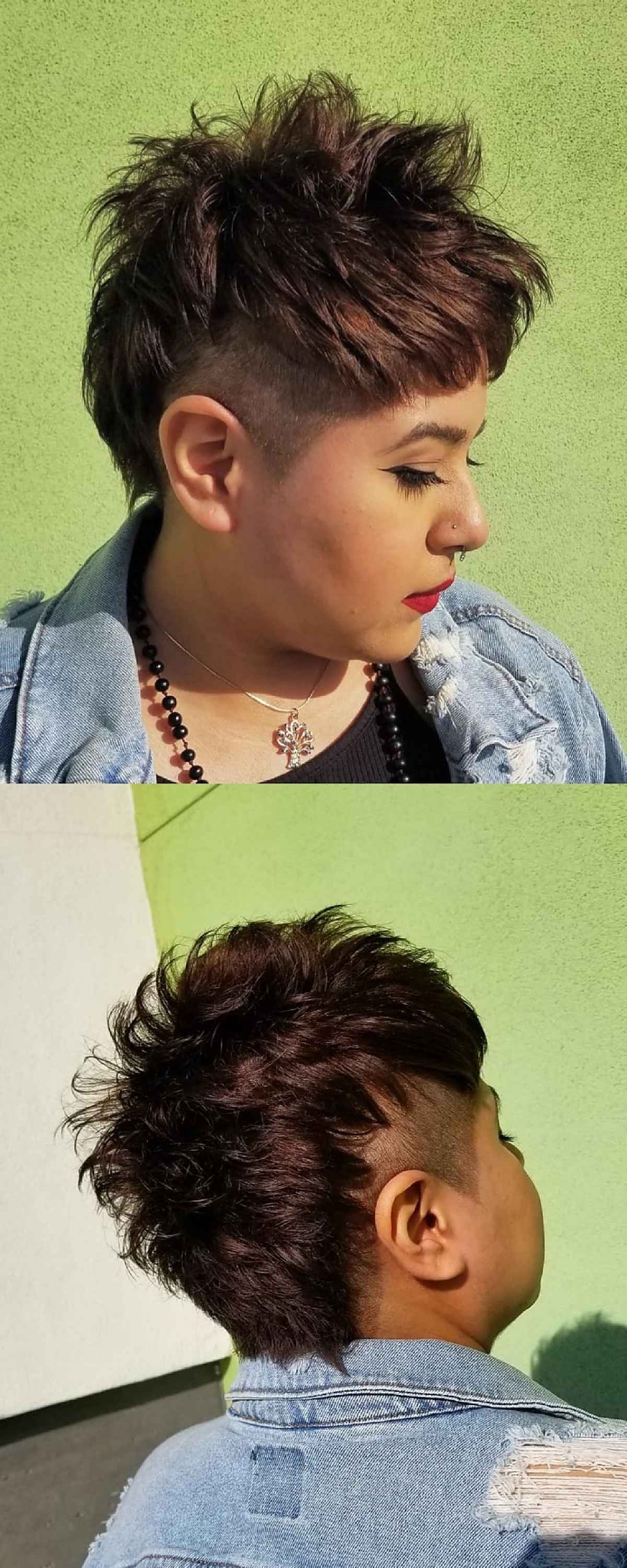 Androgynous Pixie Mullet for Round Faces