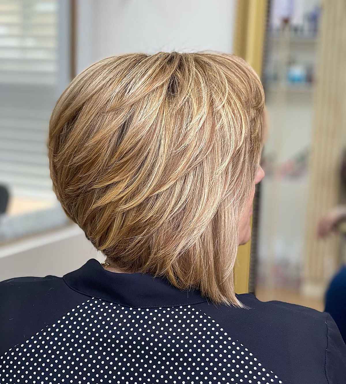 Angled Bob Cut with Feathered Layers