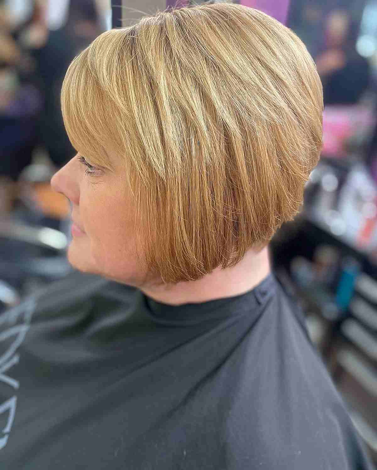 Popular Angled Bob for Ladies with Thinning Hair