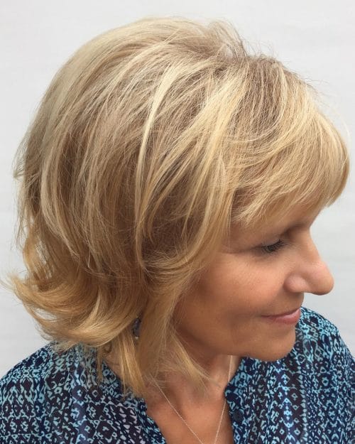 Angled Bob With Layers and Flip