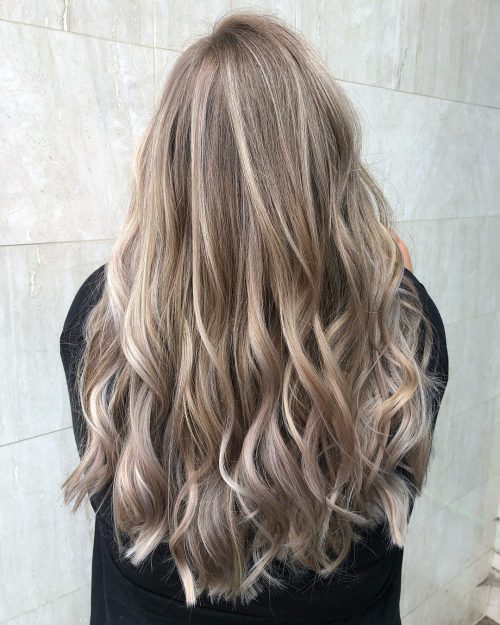 Beautiful Ash Blonde Balayage Hair Color