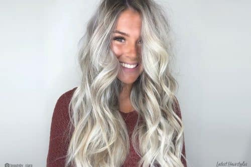 Ash blonde balayage hair colors