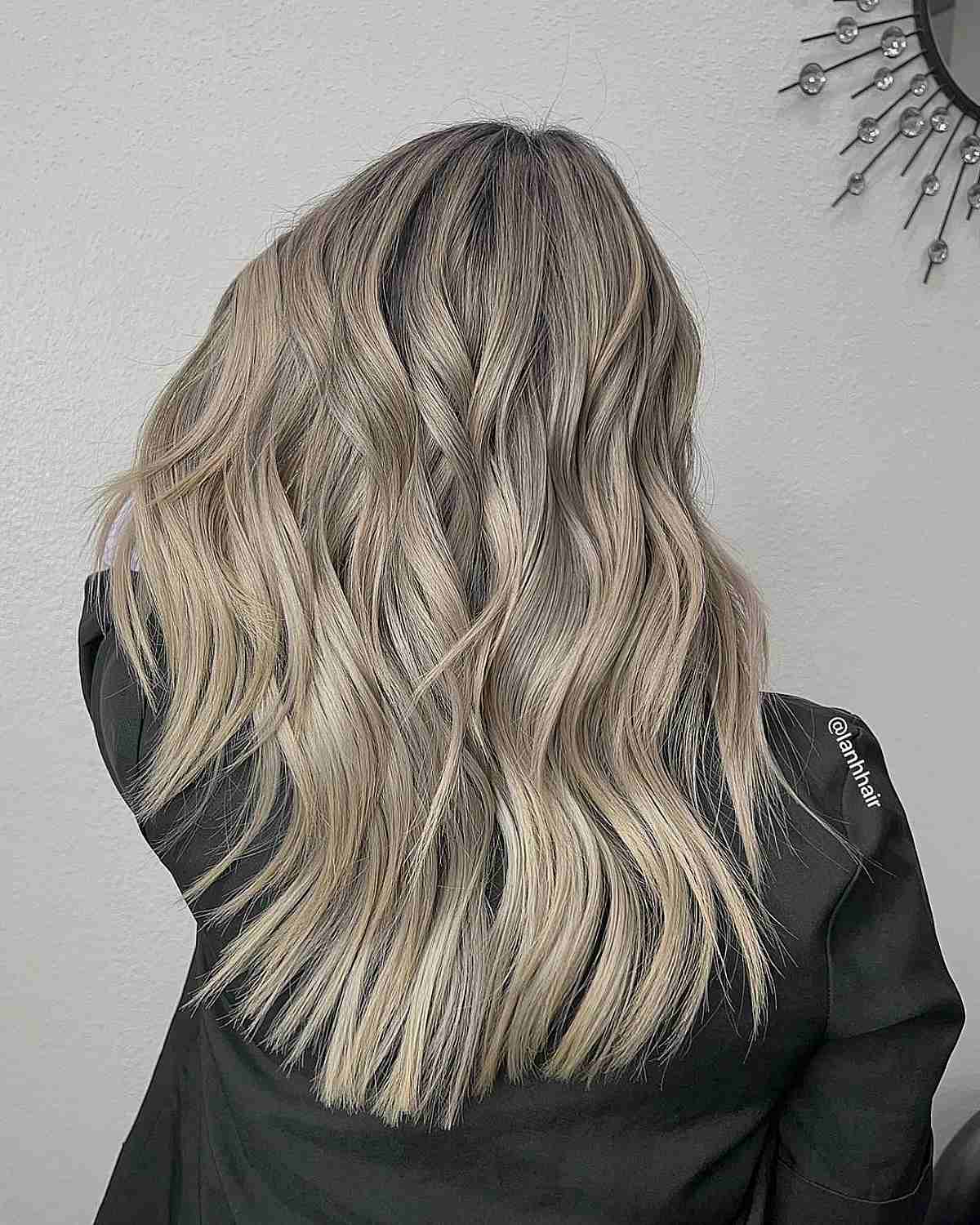 Ash blonde balayage haircolors