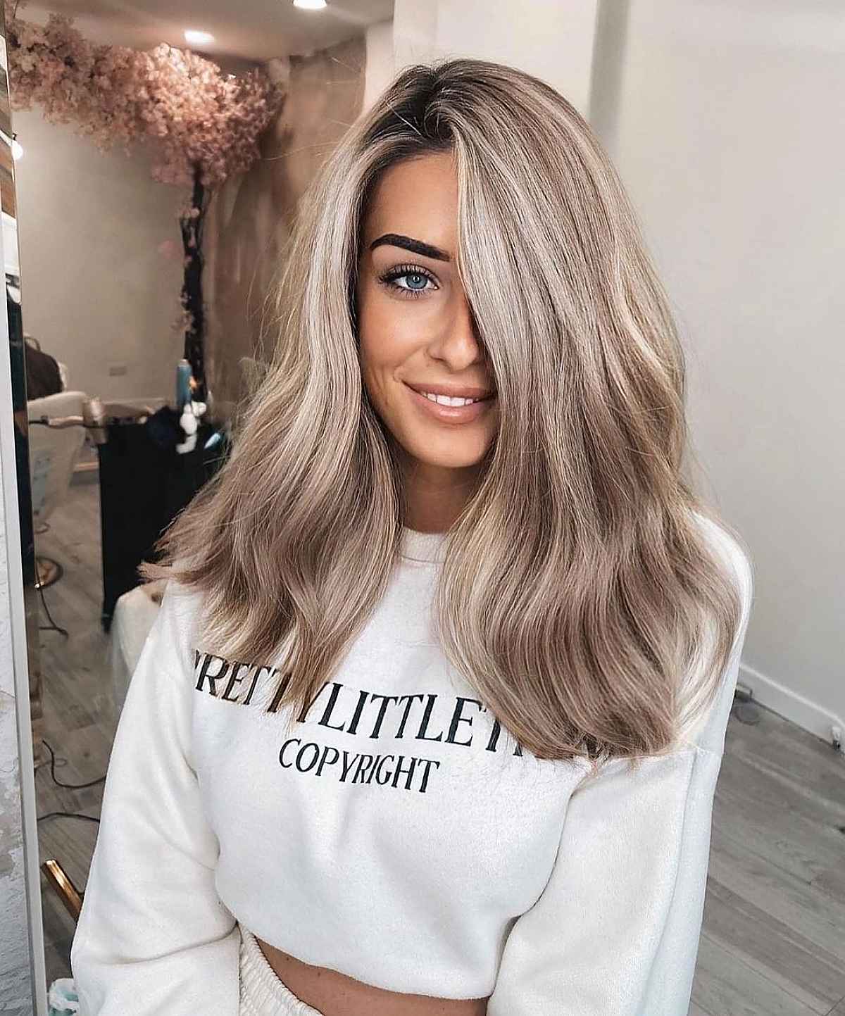 Ash Blonde Hair with Lowlights