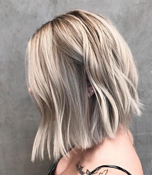 Edgy Ash Blonde Ombre Hair Color