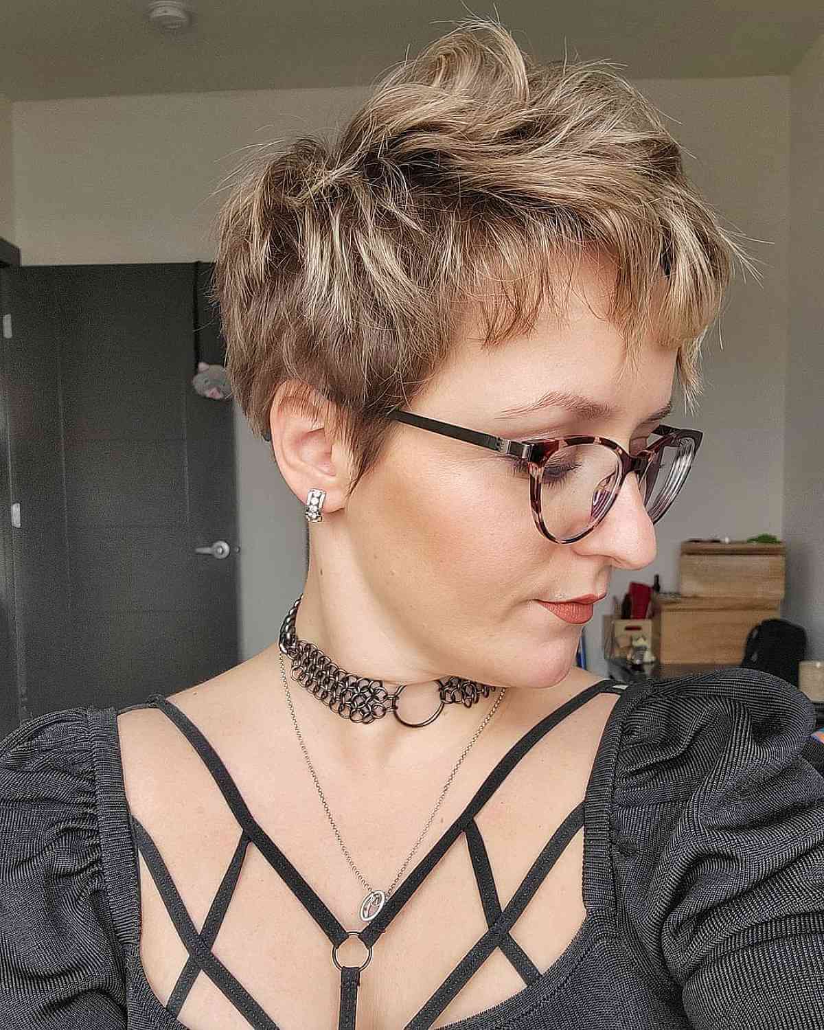 Ash Blonde Tousled Pixie for Fine Hair