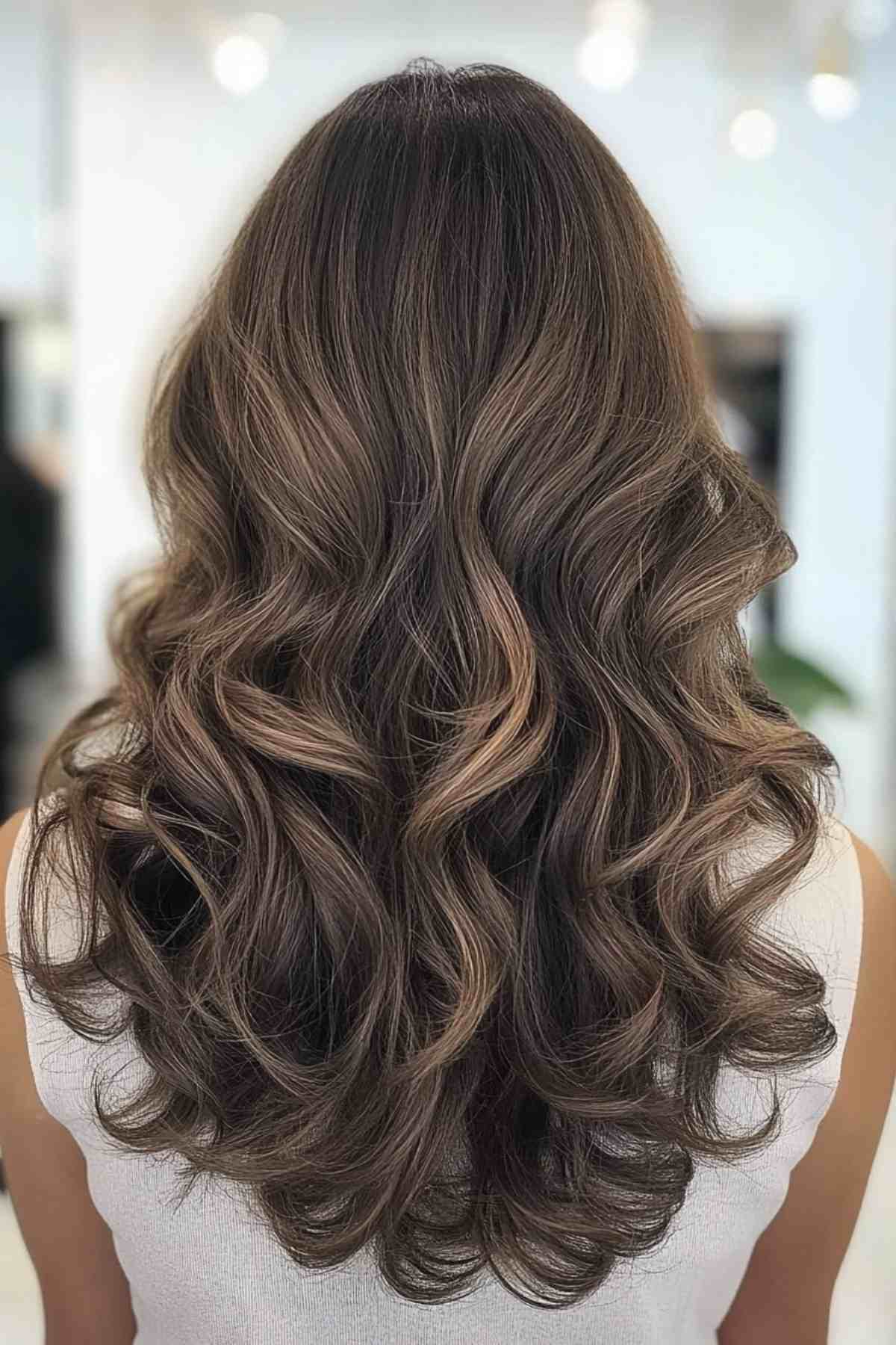 ash brown balayage for brown skin