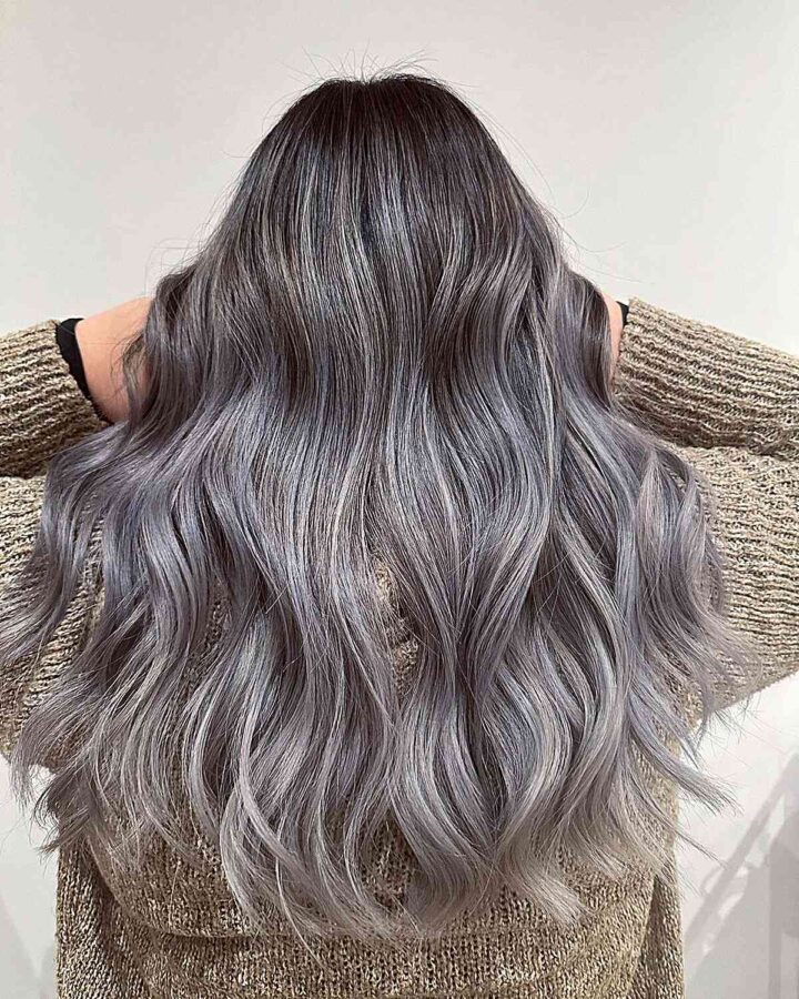 The Silver Balayage Hair Color Is Gorgeous - Here Are 25 Pictures That ...