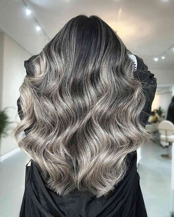 The Silver Balayage Hair Color Is Gorgeous - Here Are 25 Pictures That ...