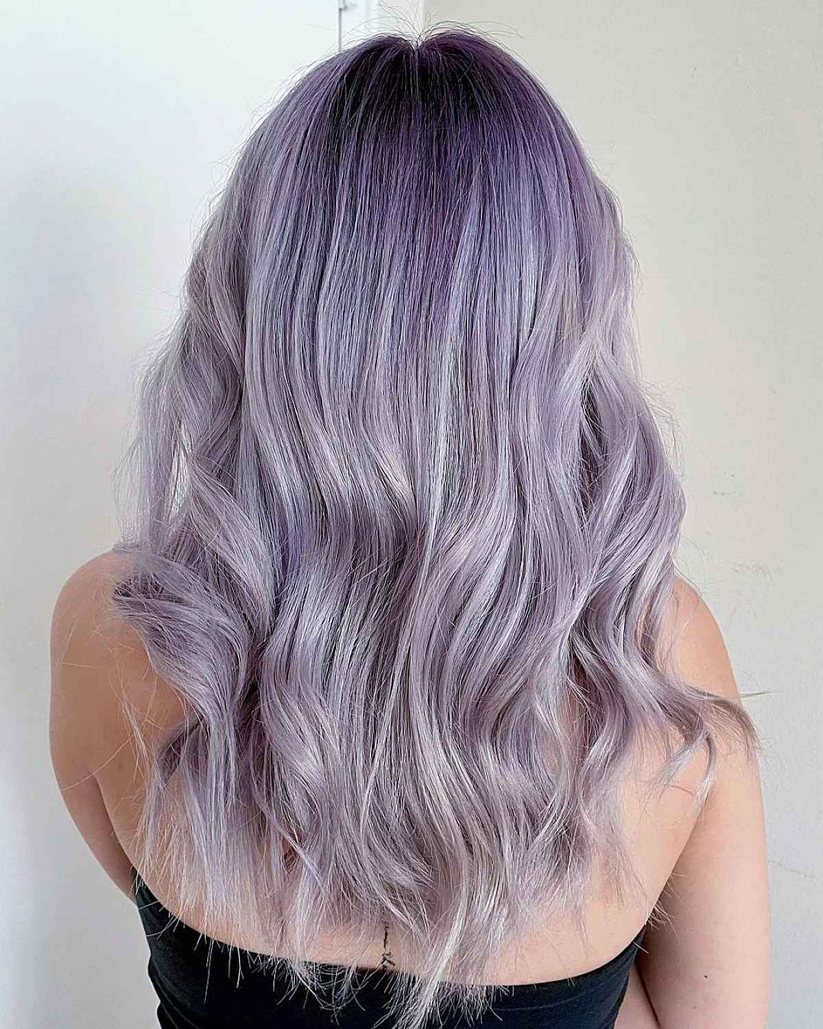 Ashy Purple Gray Hair