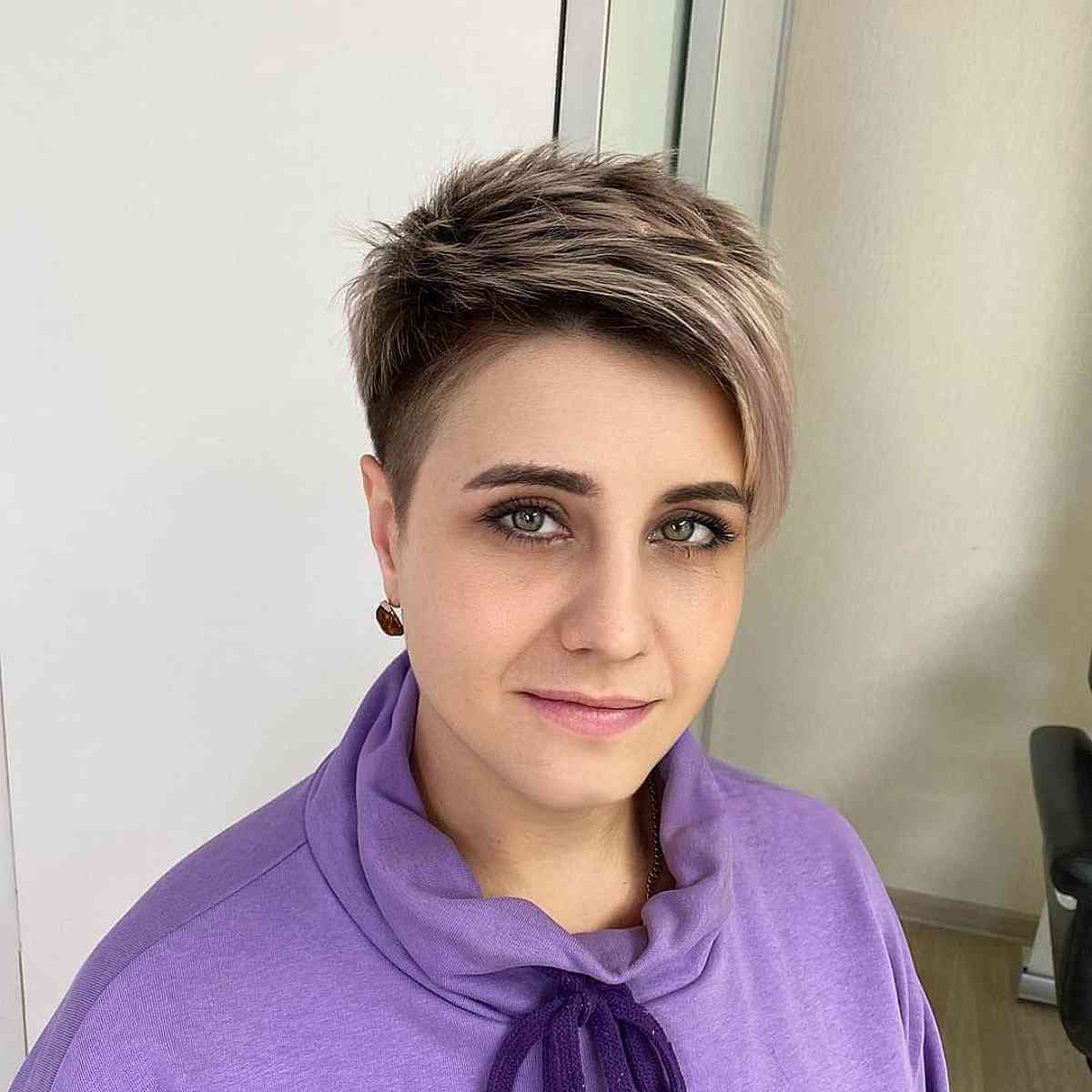 Asymmetrical Pixie with Highlights
